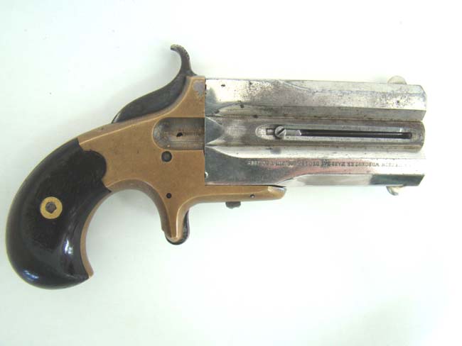 A Superb Frank Wesson Large Frame Double Barrel Pistol with Sliding Dagger c. 1870